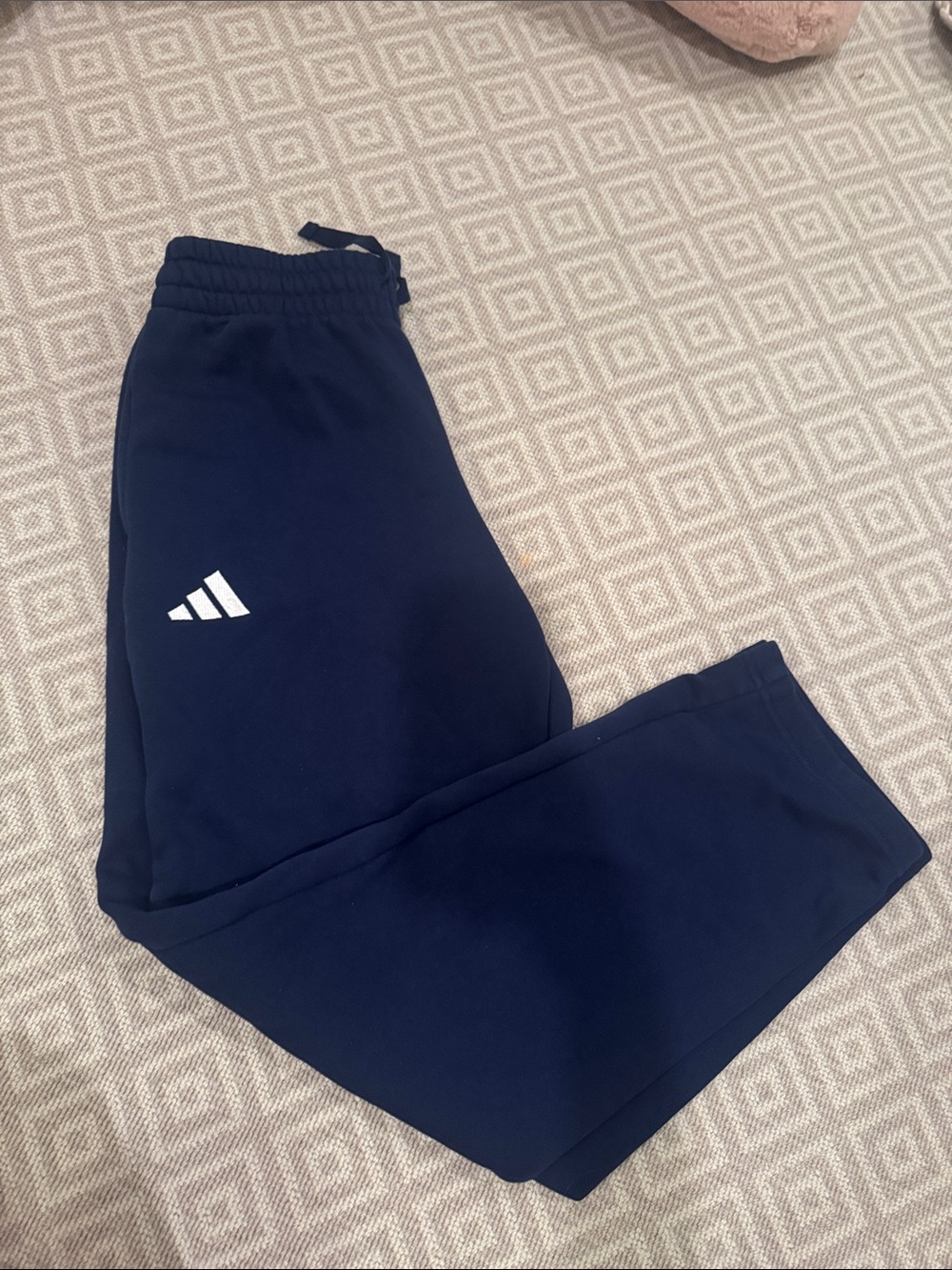 adidas Navy Jogger Sweatpants with White Logo